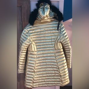 Gold Down Puffer Hunter Coat